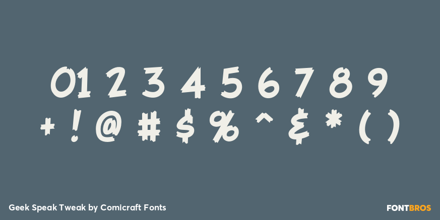 Geek Speak Tweak Font Poster #4