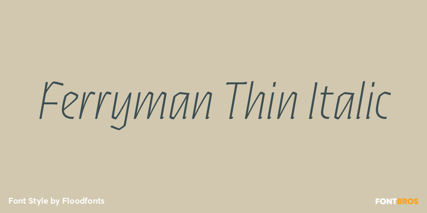 Ferryman Thin Italic Poster