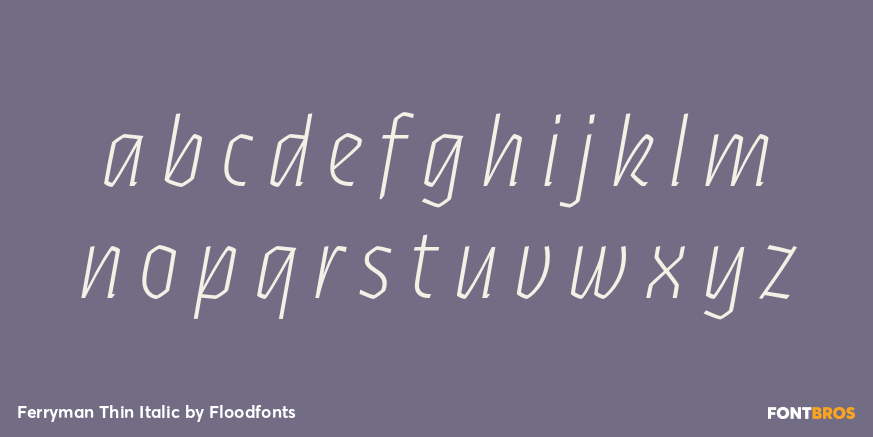 Ferryman Thin Italic Font Poster #3