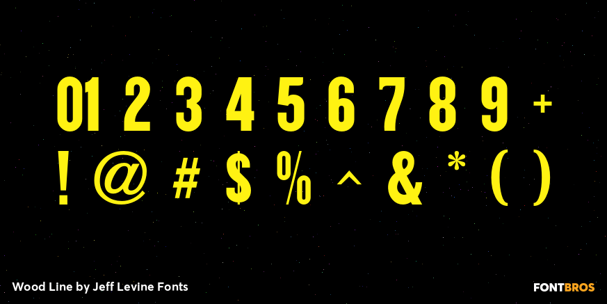 Wood Line Font Poster #4