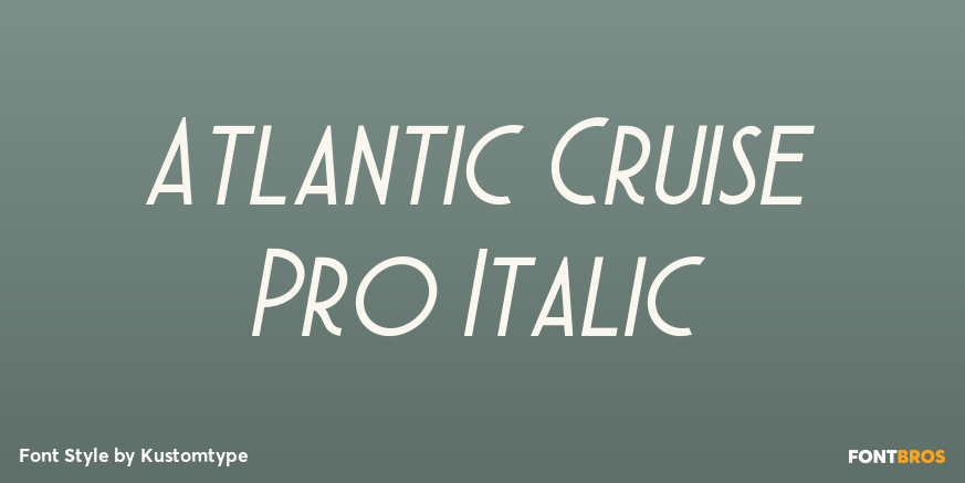 Atlantic Cruise Pro Italic Poster