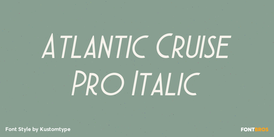 Atlantic Cruise Pro Italic Poster
