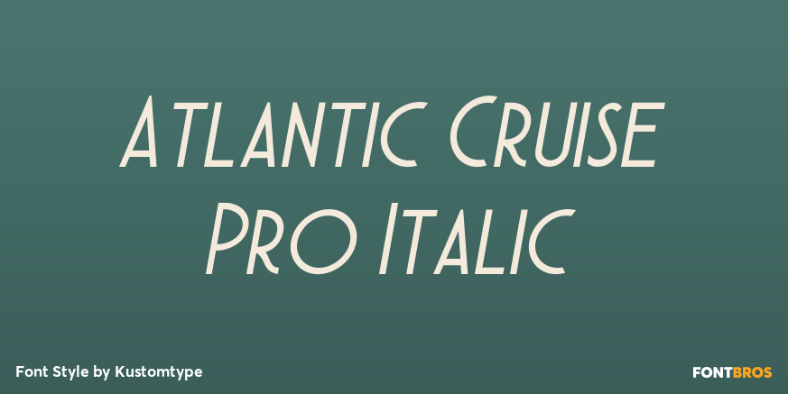Atlantic Cruise Pro Italic Poster