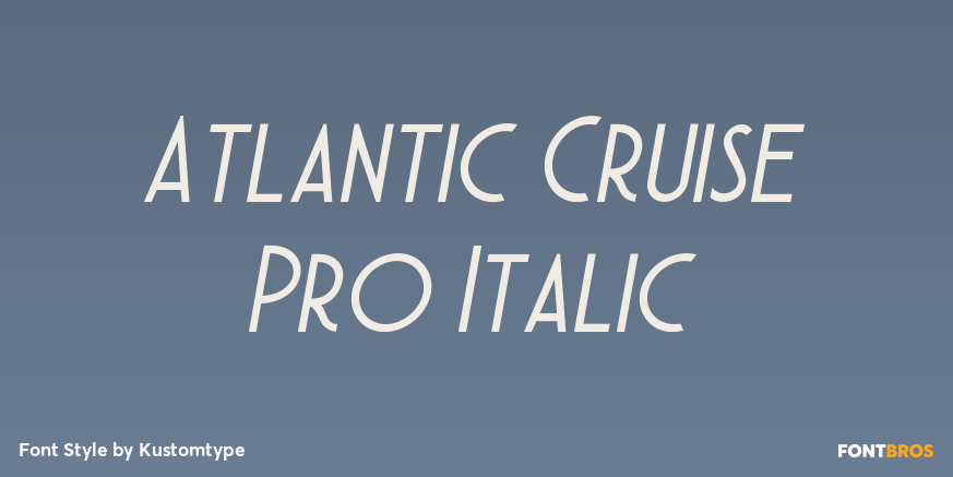 Atlantic Cruise Pro Italic Poster