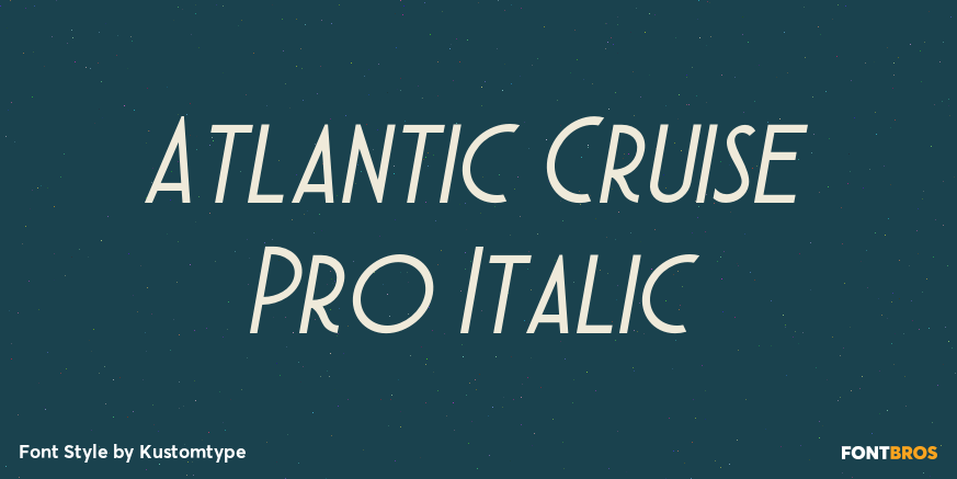 Atlantic Cruise Pro Italic Poster