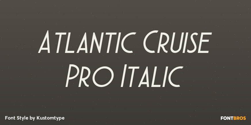 Atlantic Cruise Pro Italic Poster