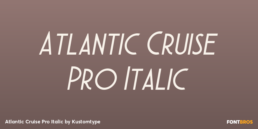 Atlantic Cruise Pro Italic Poster
