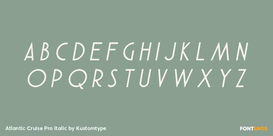 Atlantic Cruise Pro Italic Font Poster #2
