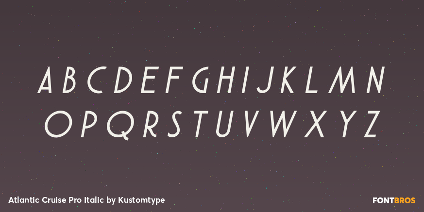 Atlantic Cruise Pro Italic Font Poster #3