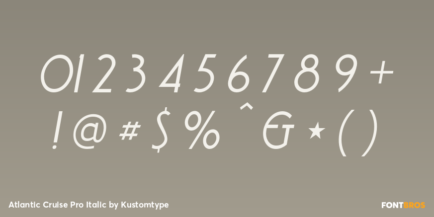 Atlantic Cruise Pro Italic Font Poster #4