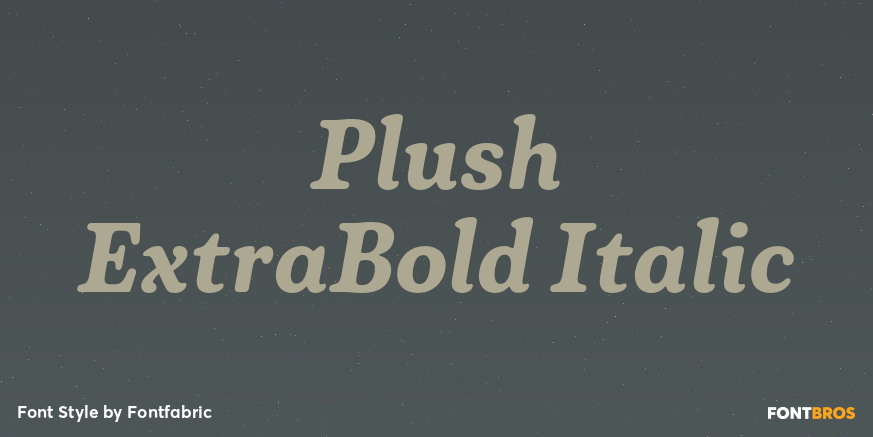 Plush ExtraBold Italic Font Poster #1