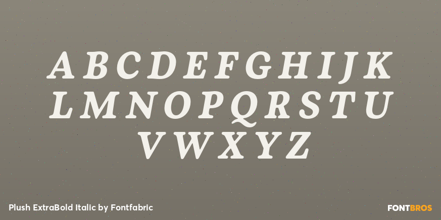 Plush ExtraBold Italic Font Poster #1