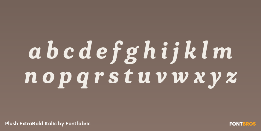 Plush ExtraBold Italic Font Poster #1