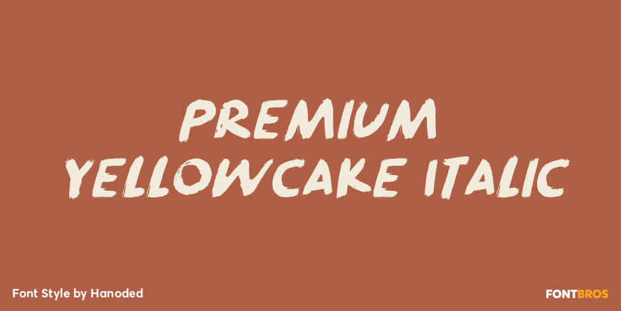 Premium Yellowcake Italic Poster