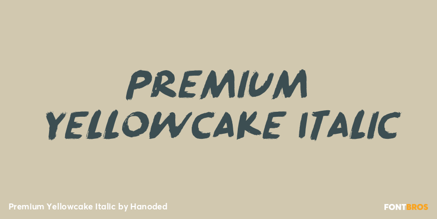 Premium Yellowcake Italic Poster