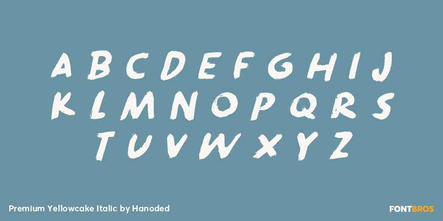 Premium Yellowcake Italic Font Poster #3