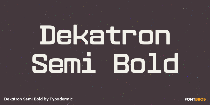 Dekatron Semi Bold Font Poster #1