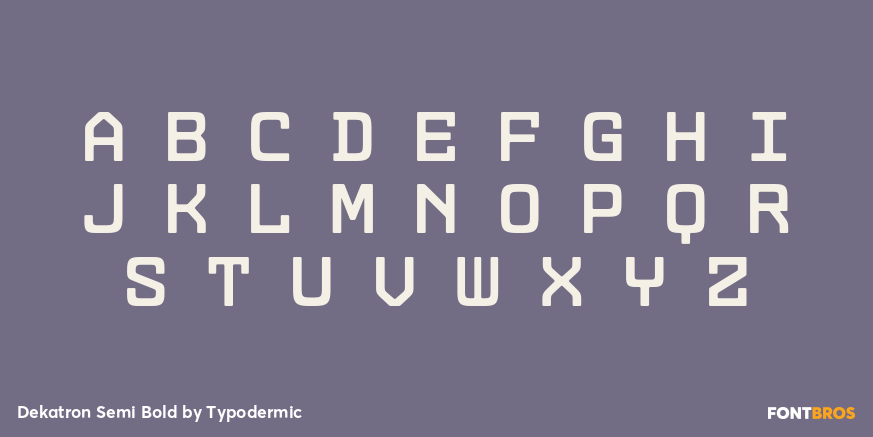 Dekatron Semi Bold Font Poster #2