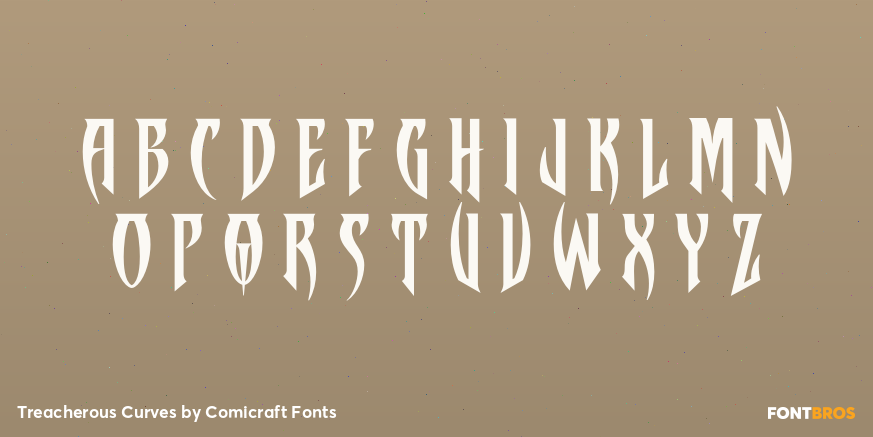 Treacherous Curves Font Poster #2