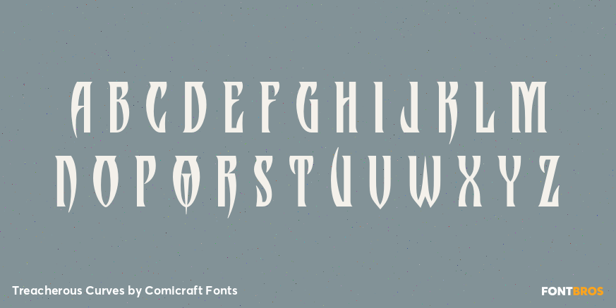 Treacherous Curves Font Poster #3