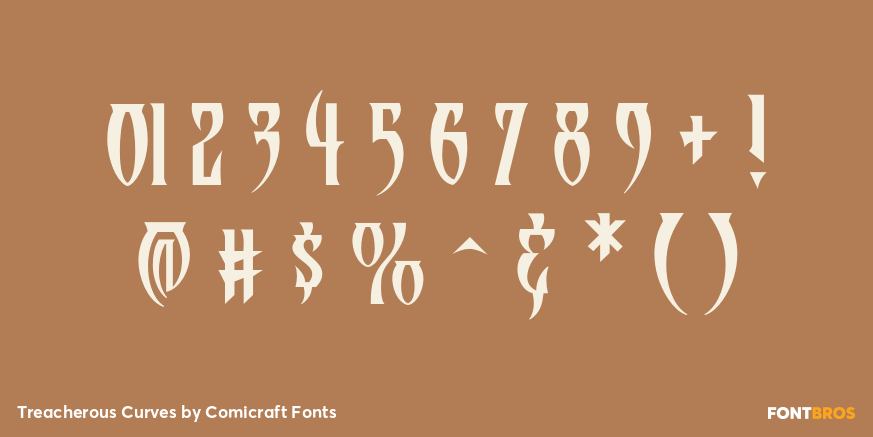 Treacherous Curves Font Poster #4