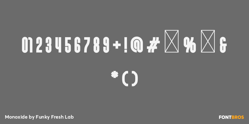 Monoxide Font Poster #4