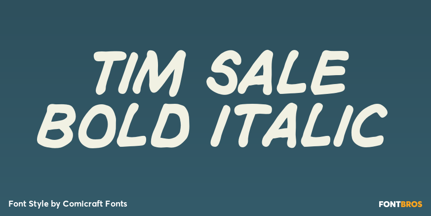 Tim Sale Bold Italic Poster