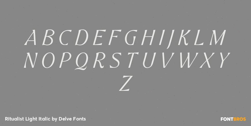 Ritualist Light Italic Font Poster #2