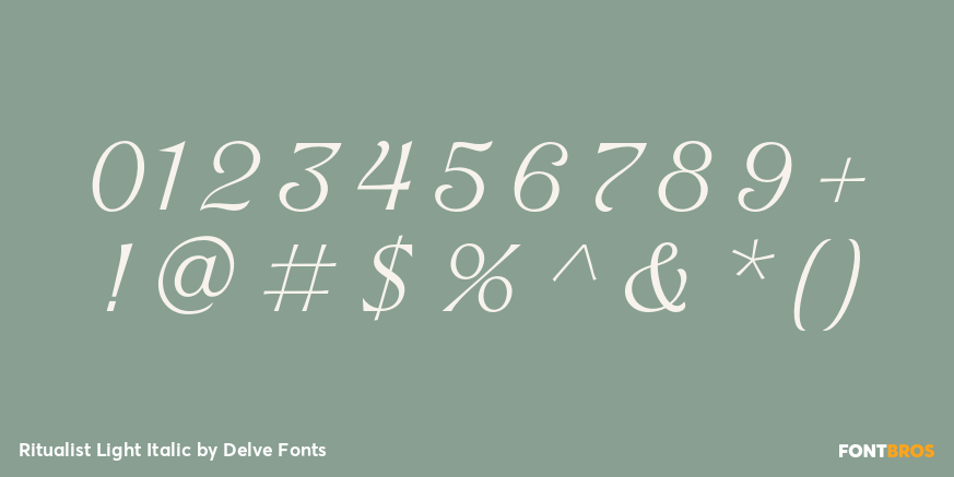 Ritualist Light Italic Font Poster #4