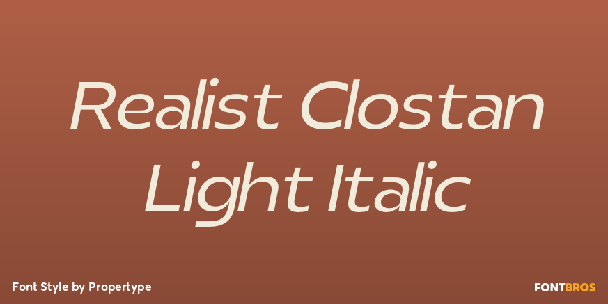 Realist Clostan Light Italic Poster