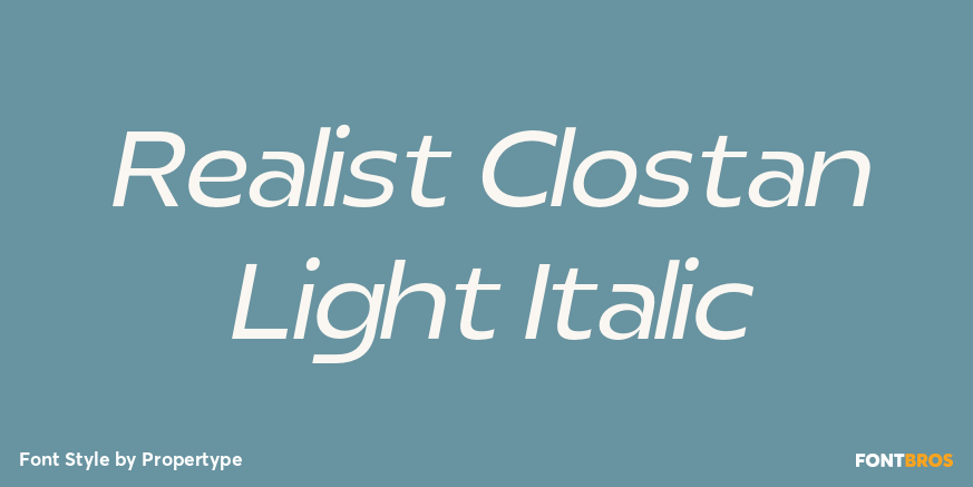Realist Clostan Light Italic Poster