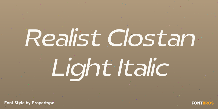 Realist Clostan Light Italic Poster