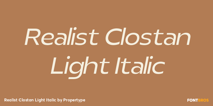 Realist Clostan Light Italic Poster