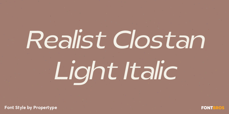 Realist Clostan Light Italic Poster