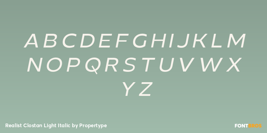 Realist Clostan Light Italic Font Poster #2