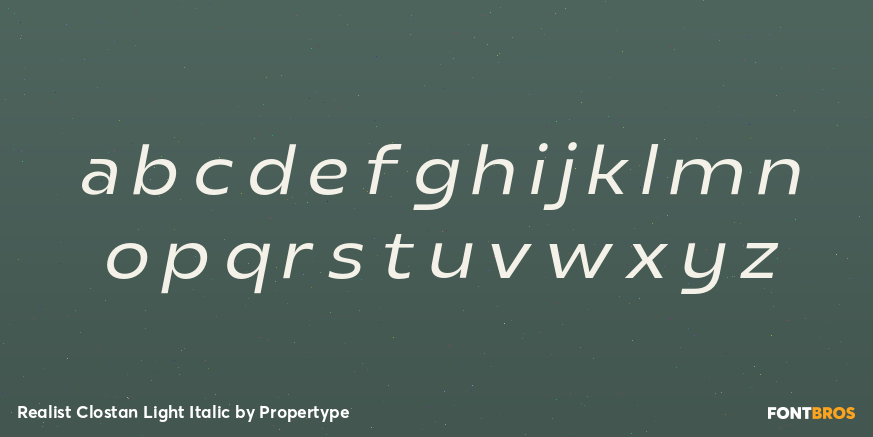 Realist Clostan Light Italic Font Poster #3