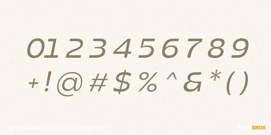 Realist Clostan Light Italic Font Poster #4