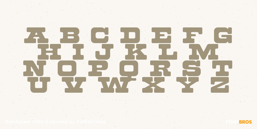 Ramboleer Ultra Extended Font Poster #1
