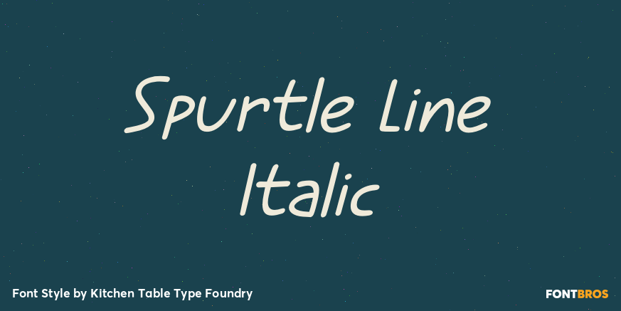 Spurtle Line Italic Poster