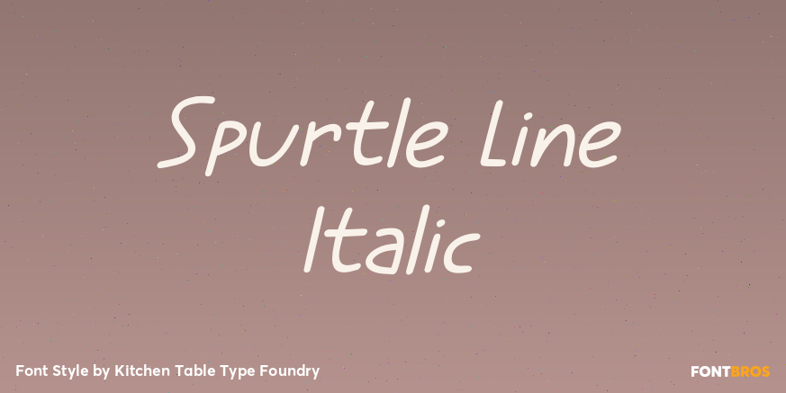 Spurtle Line Italic Poster