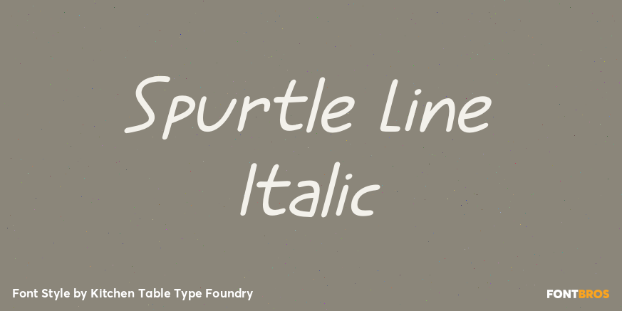 Spurtle Line Italic Poster