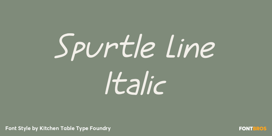 Spurtle Line Italic Font Poster #1
