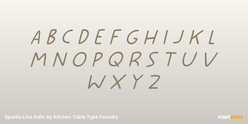 Spurtle Line Italic Font Poster #2