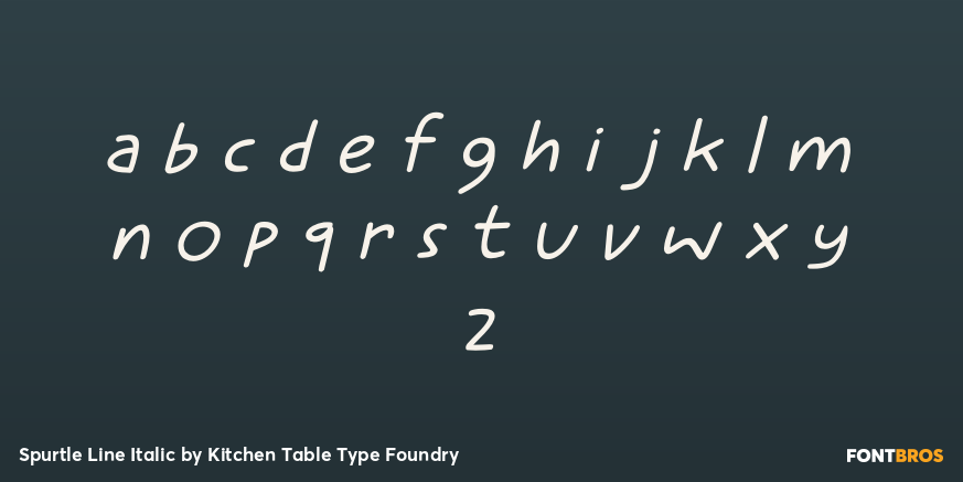 Spurtle Line Italic Font Poster #3