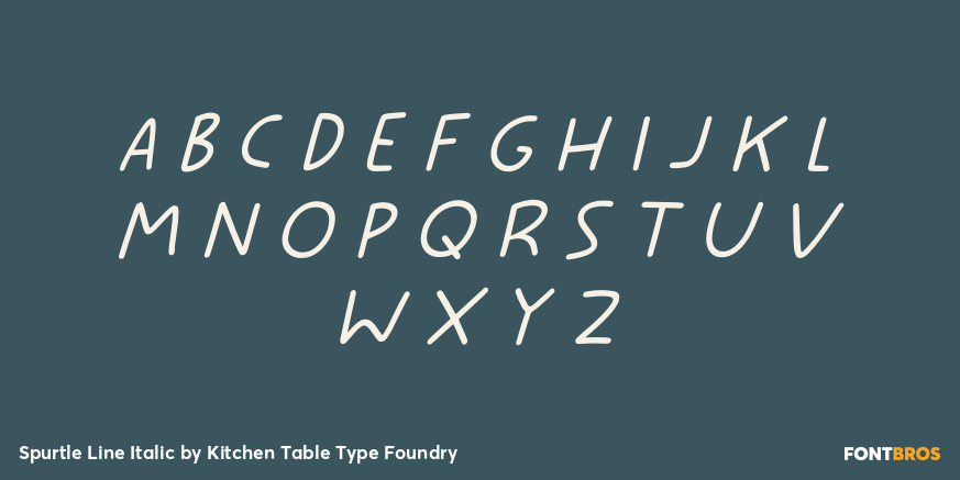 Spurtle Line Italic Font Poster #2