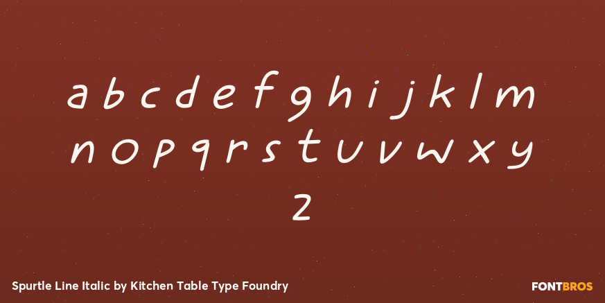 Spurtle Line Italic Font Poster #3