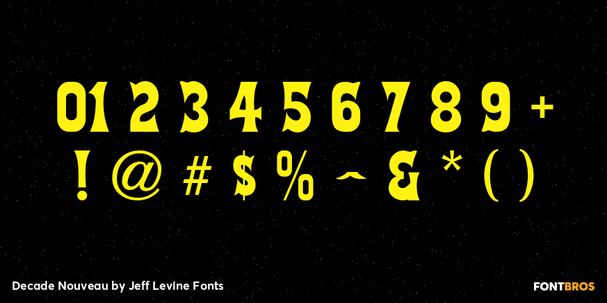 Decade Nouveau Font Poster #4