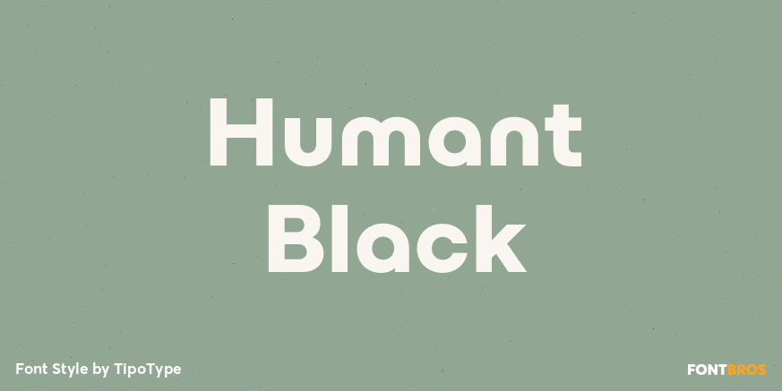 Humant Black Font Poster #1