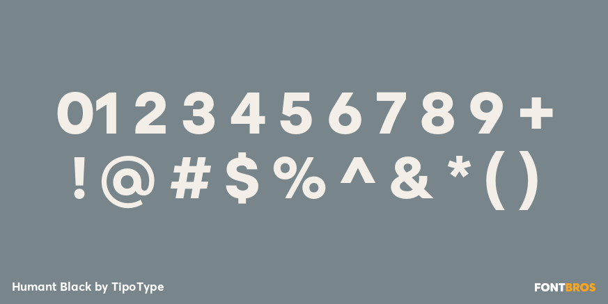 Humant Black Font Poster #1