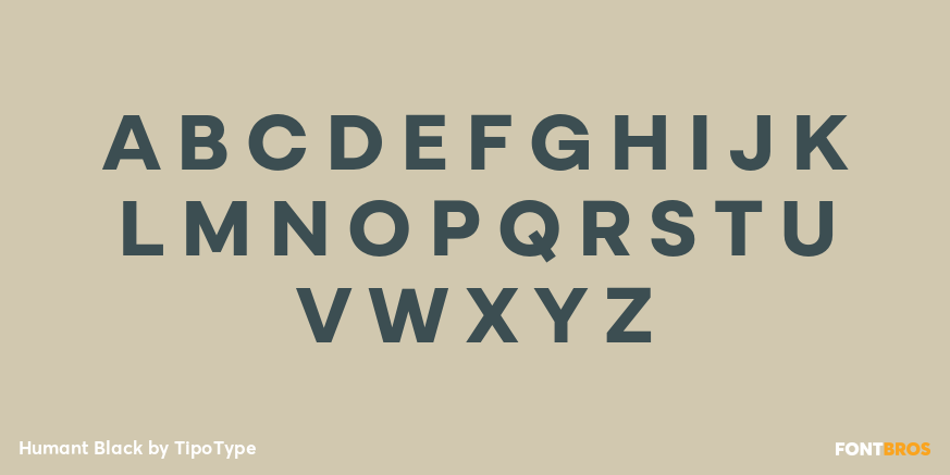 Humant Black Font Poster #1
